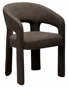 spisebordsstole brun armlæn stof boucle danform dan form dansk design moderne