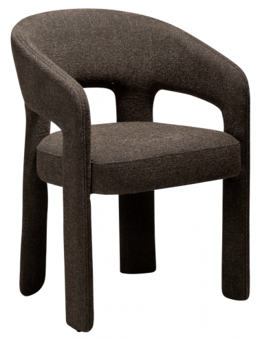 spisebordsstole brun armlæn stof boucle danform dan form dansk design moderne