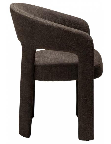 spisebordsstole brun armlæn stof boucle danform dan form dansk design moderne