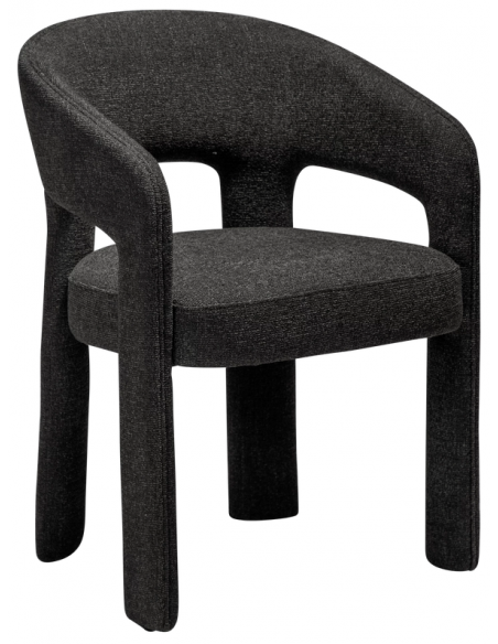 spisebordsstole sort armlæn stof boucle danform dan form dansk design moderne
