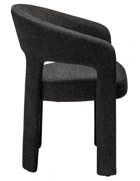 spisebordsstole sort armlæn stof boucle danform dan form dansk design moderne