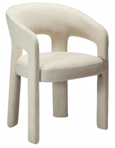 spisebordsstole beige armlæn stof boucle danform dan form dansk design moderne