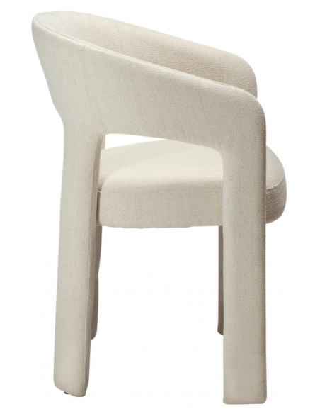 spisebordsstole beige armlæn stof boucle danform dan form dansk design moderne
