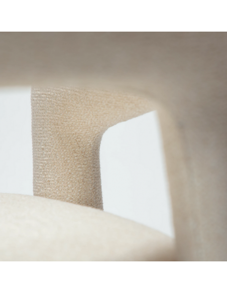 spisebordsstole beige armlæn stof boucle danform dan form dansk design moderne