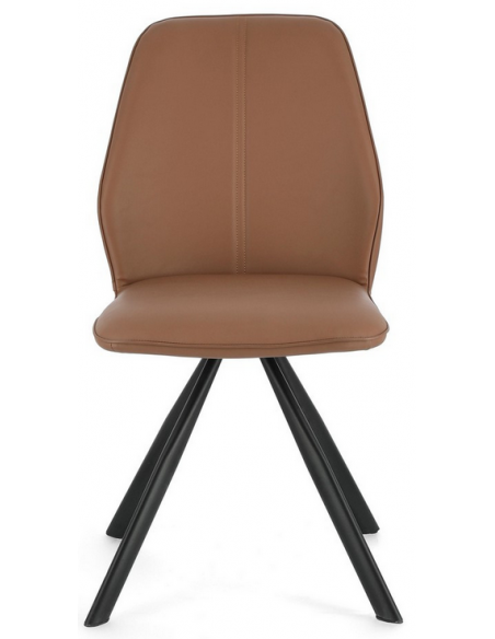 spisebordsstol cognac brun læder moderne design