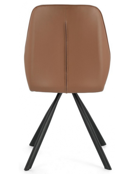 spisebordsstol cognac brun læder moderne design