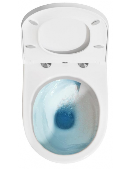 hvidt toilet væg væghængt vægmonteret cisterne indbygget