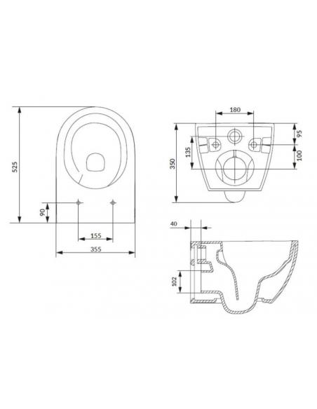 hvidt toilet væg væghængt vægmonteret cisterne indbygget