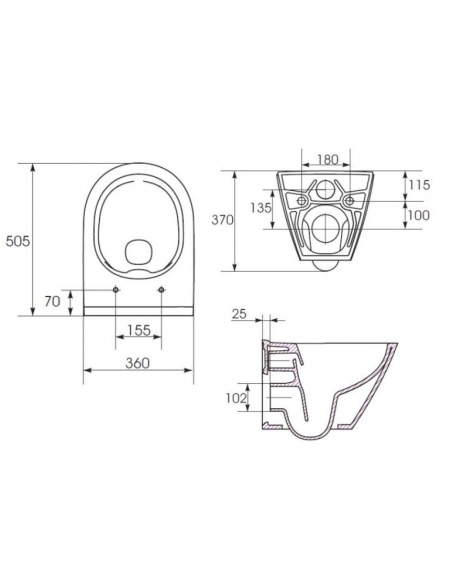 hvidt toilet væg væghængt vægmonteret cisterne indbygget