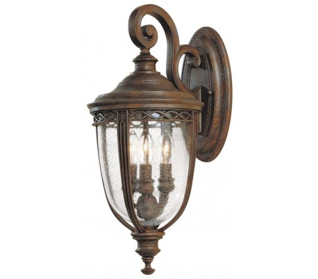 Billede af English Bridle Væglampe H50 cm 3 x E14 - Rustik bronze