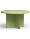 Rundt spisebord i eurolight træ og mdf Ø129 cm - Pistacie