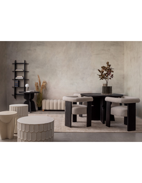 spisebordsstole med armlæn stof træ moderne design