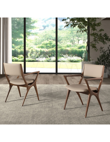 spisebordsstol med armlæn læder erhvervsindretning restaurantmøbler