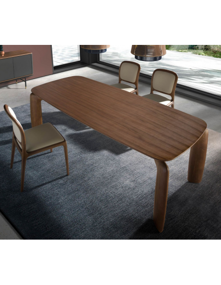 spisebord træ valnød moderne design