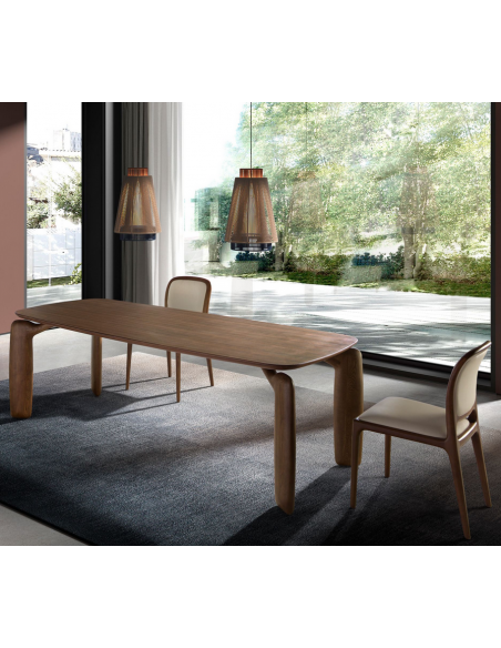 spisebord træ valnød moderne design