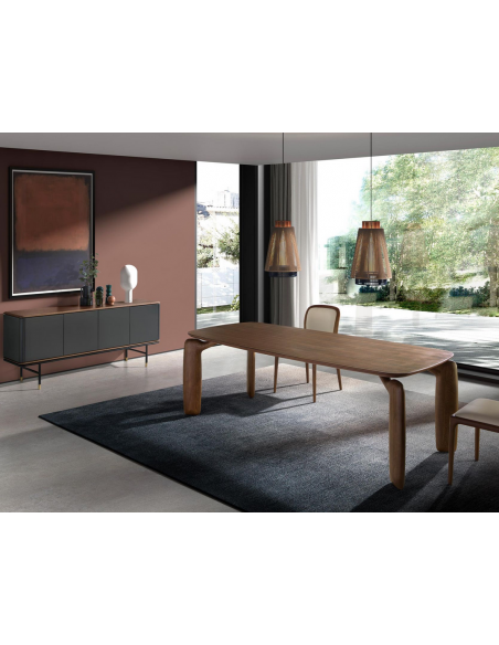 spisebord træ valnød moderne design