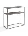 Konsolbord med hylde i metal H80 x B80 x D30 cm - Grå
