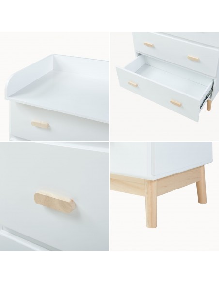 puslekommode puslebord pusleplads børn børneværelse indretning hvid træ moderne design