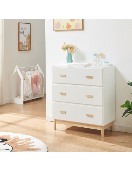 puslekommode puslebord pusleplads børn børneværelse indretning hvid træ moderne design