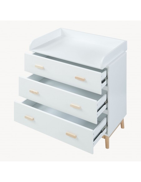 puslekommode puslebord pusleplads børn børneværelse indretning hvid træ moderne design