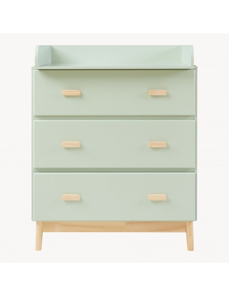 puslekommode puslebord pusleplads børn børneværelse indretning grøn træ moderne design