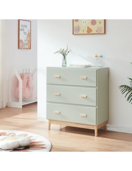 puslekommode puslebord pusleplads børn børneværelse indretning grøn træ moderne design