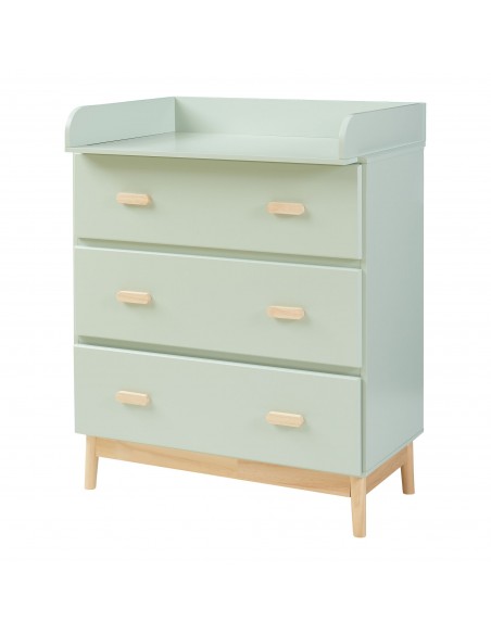 puslekommode puslebord pusleplads børn børneværelse indretning grøn træ moderne design