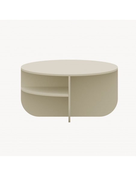 sofabord sidebord stuemøbler rundt moderne design beige
