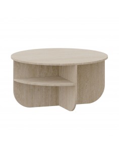 sofabord sidebord stuemøbler rundt moderne design travertin sten