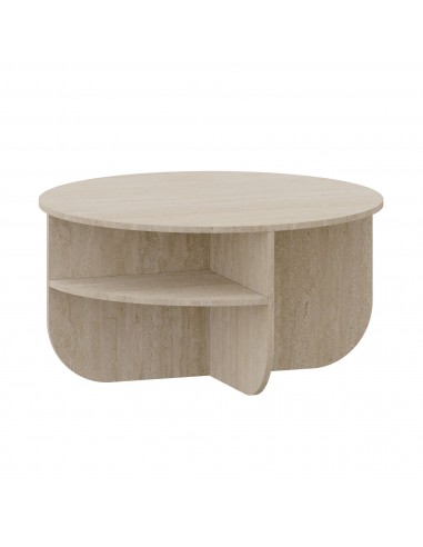 sofabord sidebord stuemøbler rundt moderne design travertin sten