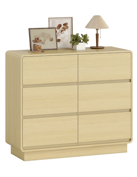 kommode indretning soveværelse skuffer træ eg