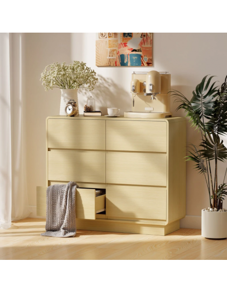 kommode indretning soveværelse skuffer træ eg