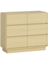 Kommode i MDF H86 x B100 x D38 cm - Natur