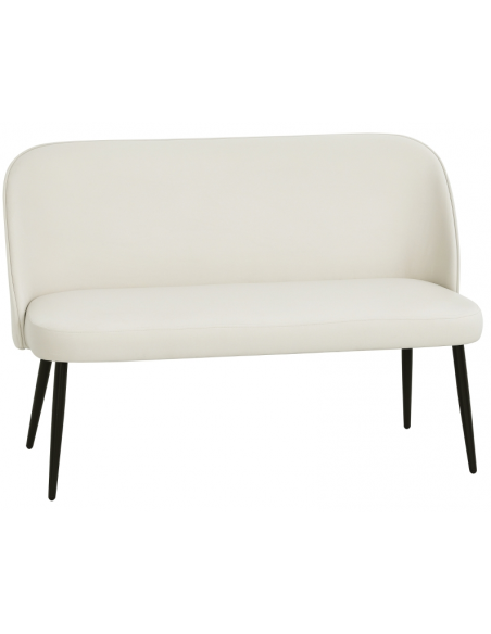 bænk entre garderobe soveværelse moderne design stof velour velur beige