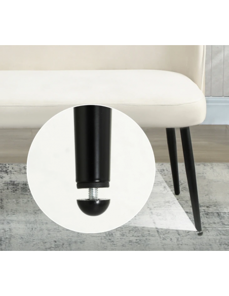 bænk entre garderobe soveværelse moderne design stof velour velur beige