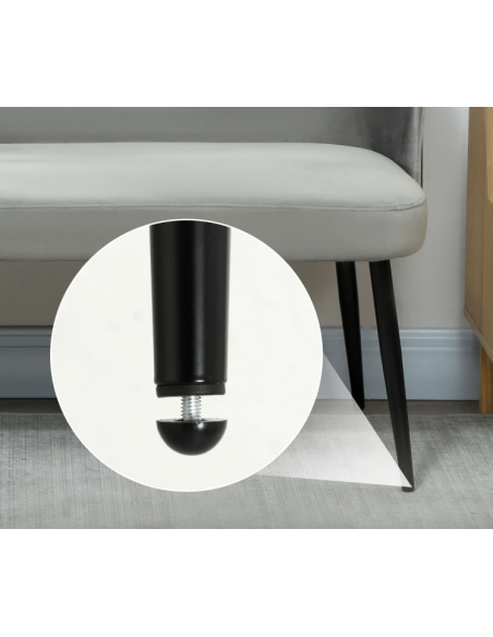 bænk entre garderobe soveværelse moderne design stof velour velur grå