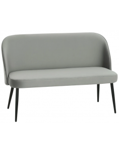 bænk entre garderobe soveværelse moderne design stof velour velur grå