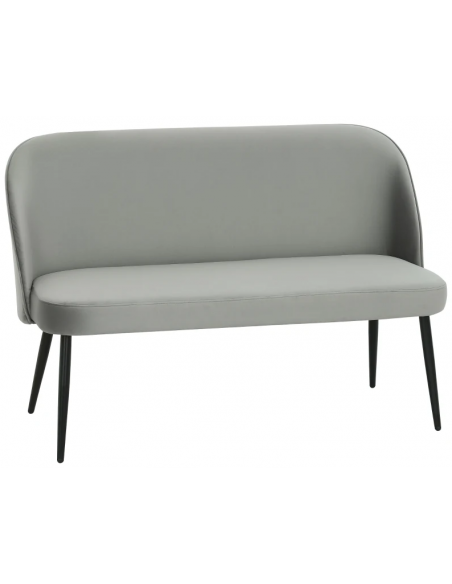 bænk entre garderobe soveværelse moderne design stof velour velur grå