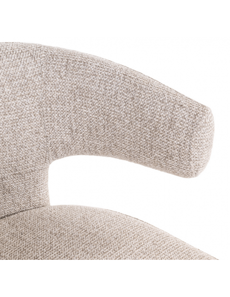 spisebordsstol armlæn stof moderne natur beige