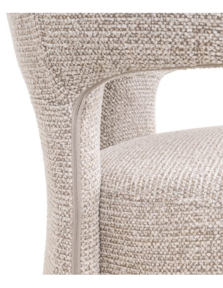 spisebordsstol armlæn stof moderne natur beige