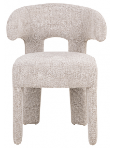 spisebordsstol armlæn stof moderne natur beige 2