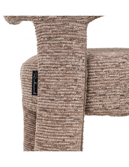 spisebordsstol armlæn stof moderne mokka brun