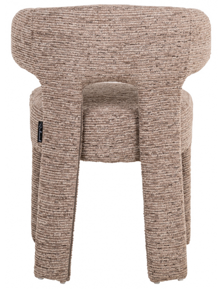 spisebordsstol armlæn stof moderne mokka brun