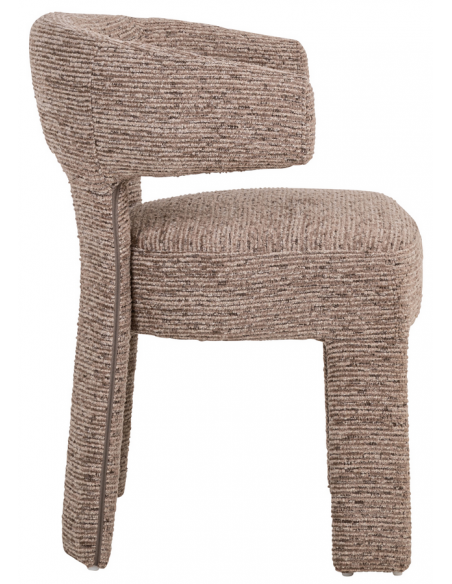 spisebordsstol armlæn stof moderne mokka brun