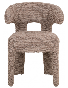 spisebordsstol armlæn stof moderne mokka brun 2