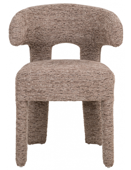 spisebordsstol armlæn stof moderne mokka brun