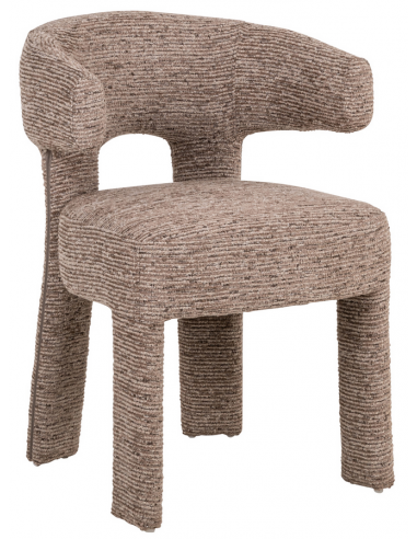 spisebordsstol armlæn stof moderne mokka brun