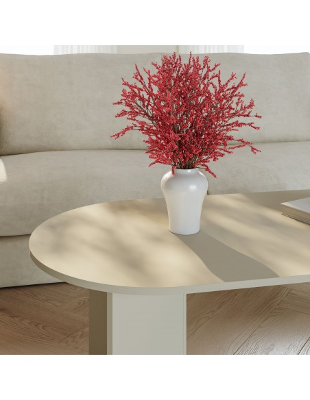sofabord sidebord stuemøbler ovalt moderne design beige