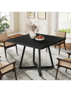 lille firkantet kvadratisk spisebord indretning billigt sort 2