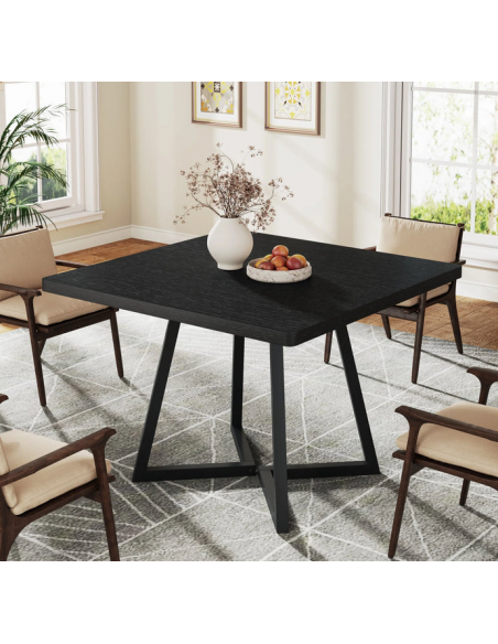 lille firkantet kvadratisk spisebord indretning billigt sort